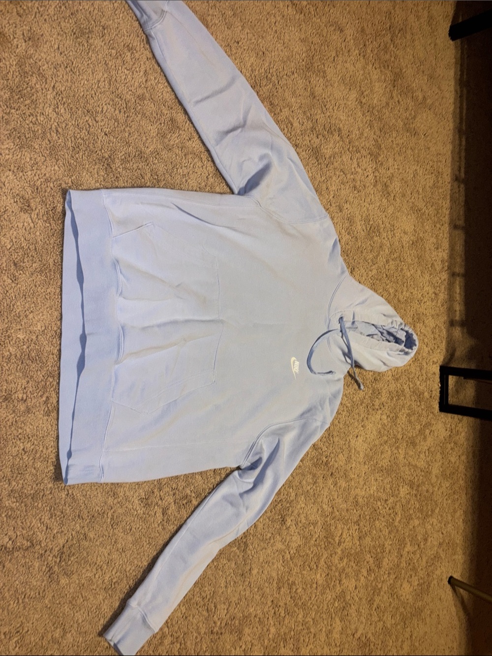 Nike Pastel Blue Hoodie with White Swoosh
